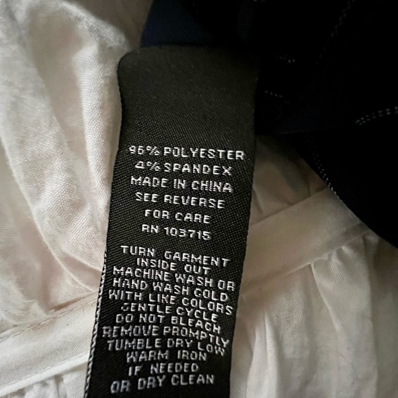 Navy Blue Pinstripe Dress (just above the knee) - Picture 5 of 6